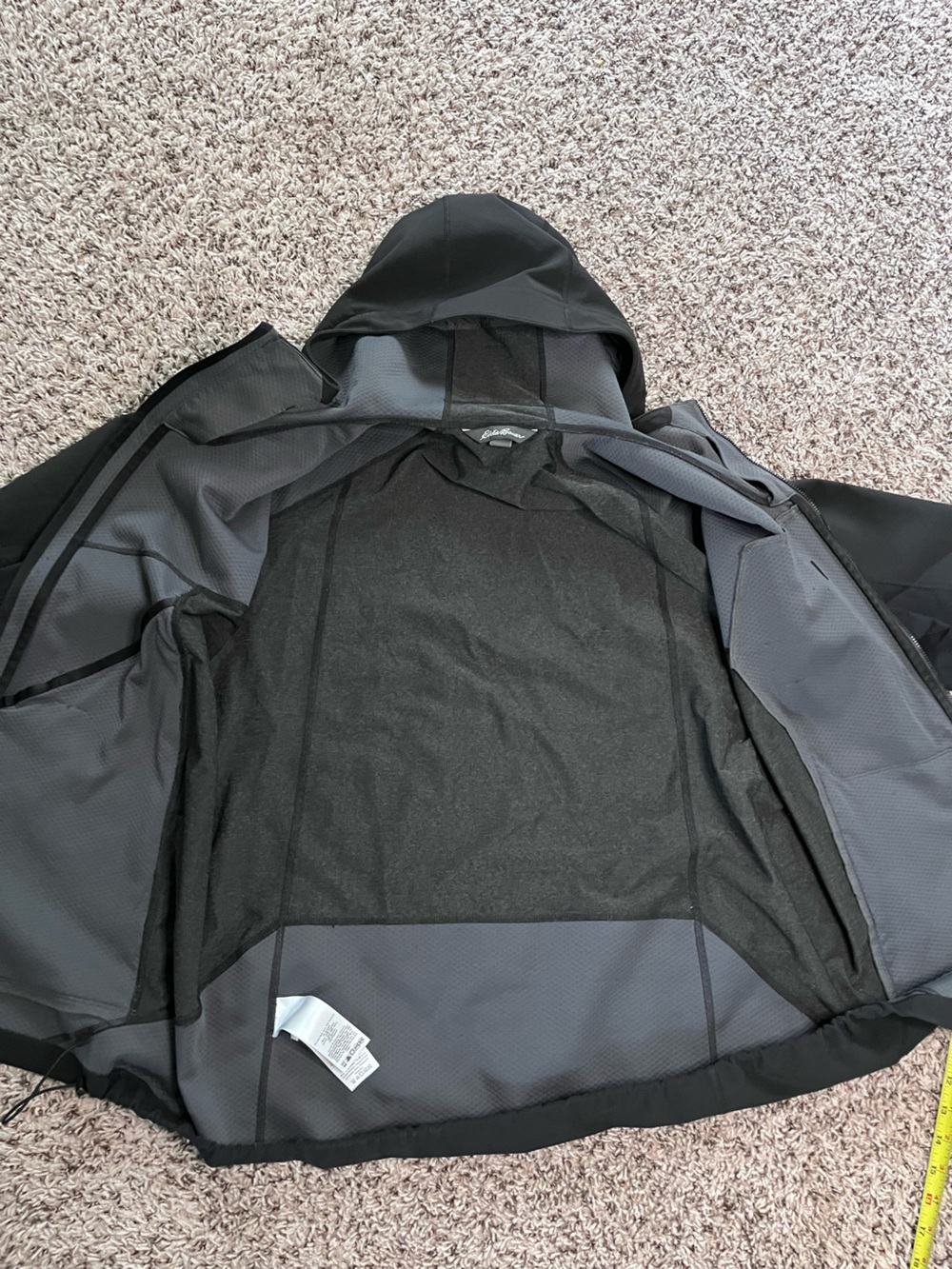 Eddie Bauer First Ascent Mens Sandstone Shield Hooded Softshell Jacket Black L - Picture 9 of 9